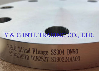 Bride aveugle industrielle d'acier inoxydable de SS304 SS316 pour OIN 9001 de construction